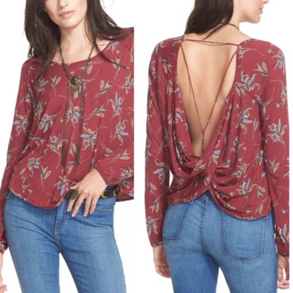 Free People Open Back Long Sleeve